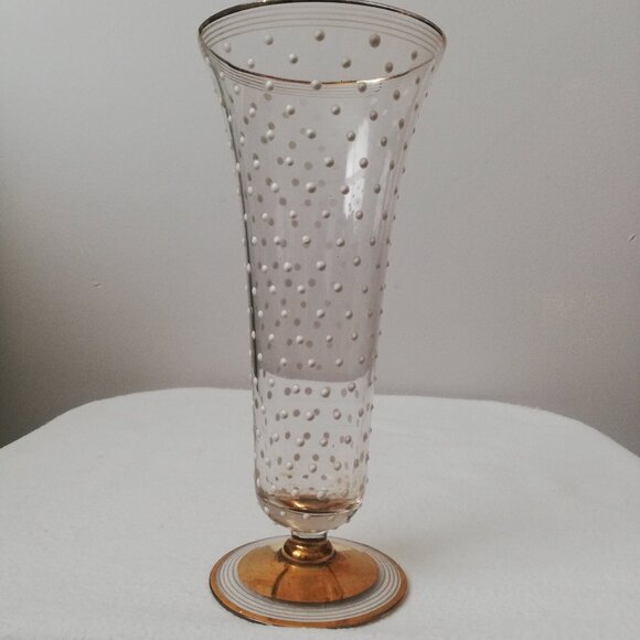 Vintage Art Deco Hand Painted Polka Dot Vase - Picture 3 of 7